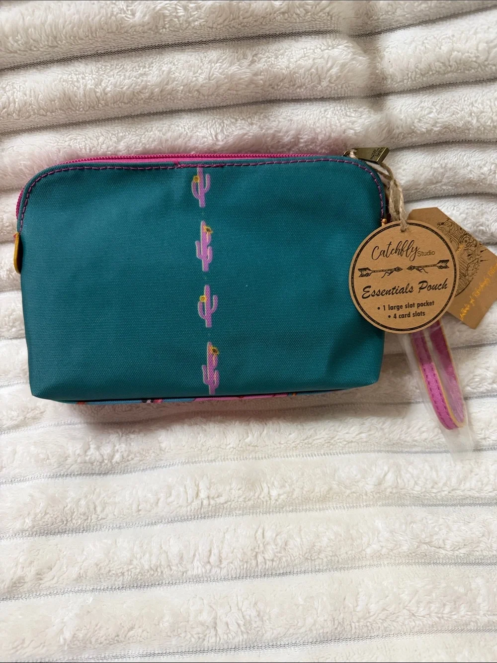 Catchfly Western Multicolor Cow-skulls and Cactus Cosmetic Bag